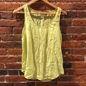 Small French Connection neon green tank top